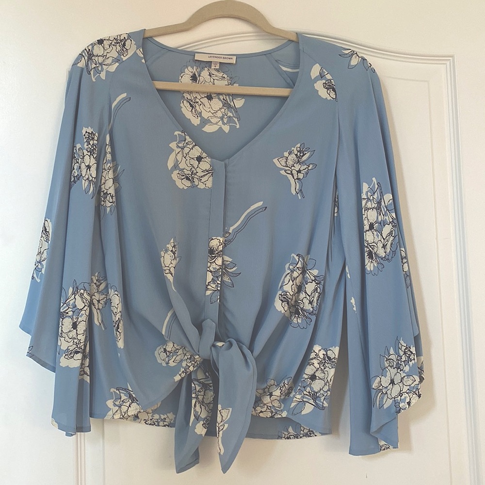 Lavender Brown Blouse, size S